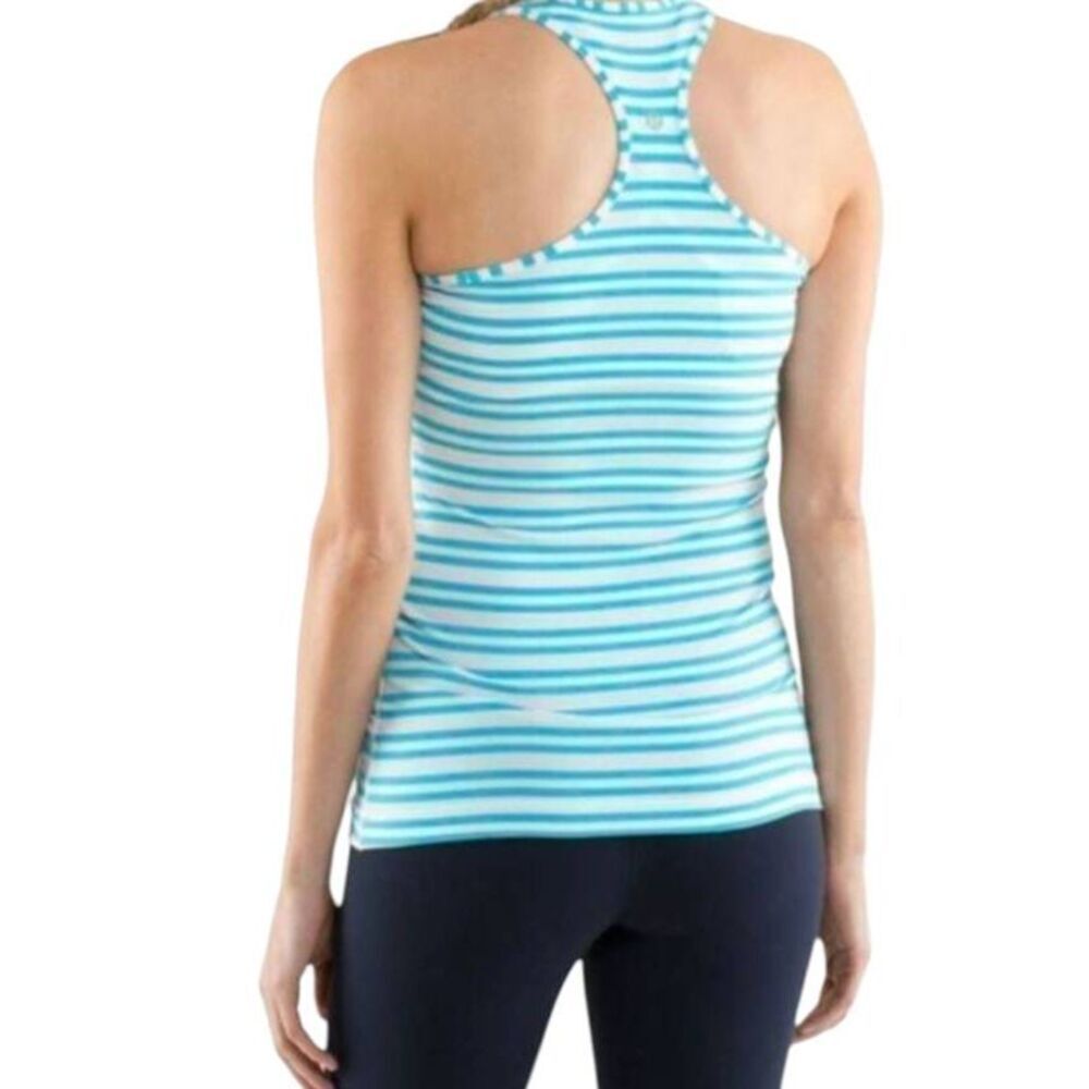 LULULEMON ATHLETICA Cool Racerback In Twin Stripe Spry Blue Size 6